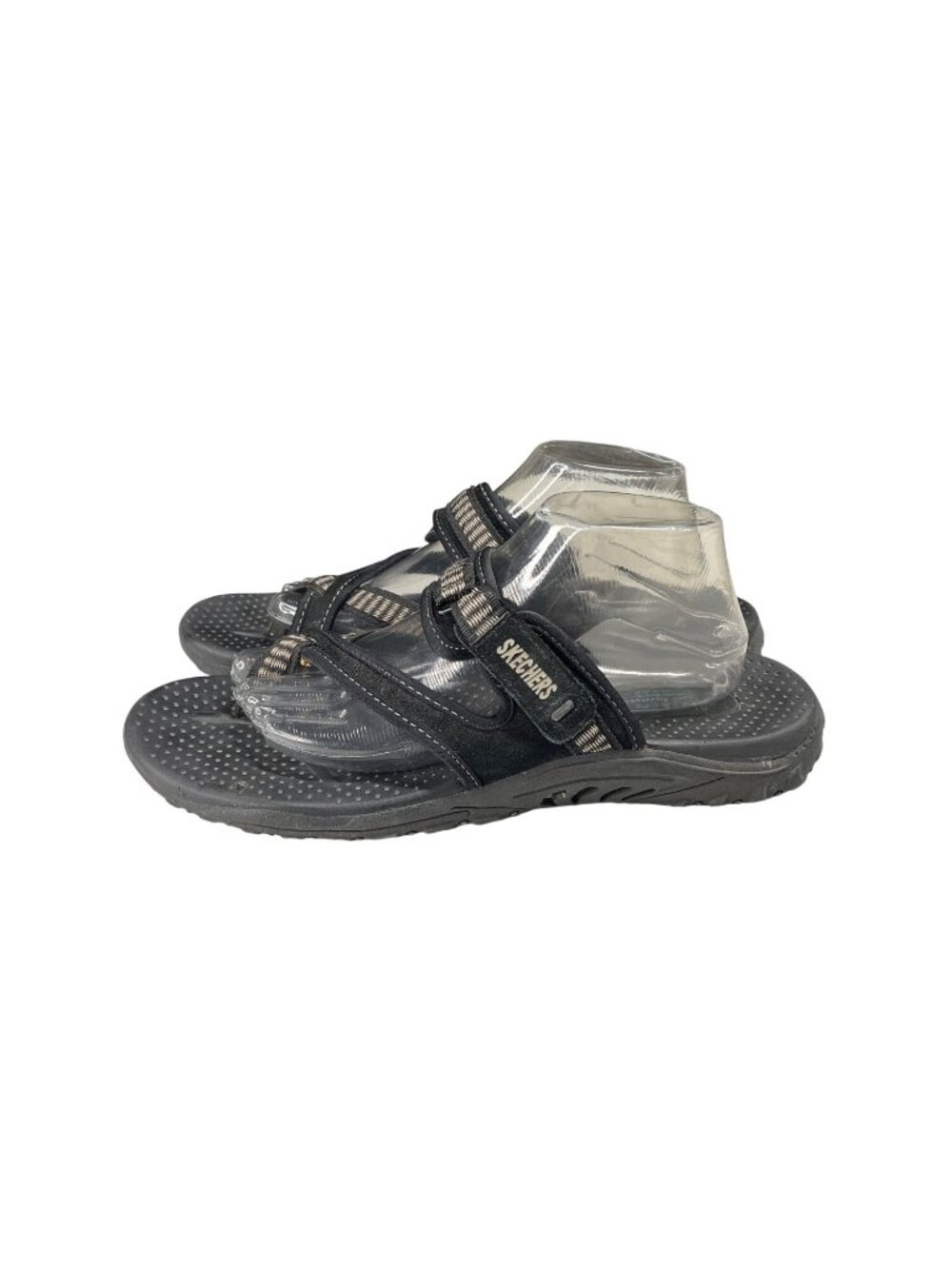 Skechers Black Outdoor Sandals Size 11 Adjustable Straps Comfort Sole